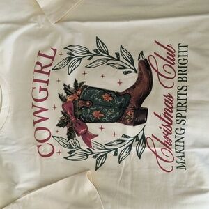 Cowgirl Christmas club Tshirt 2xl